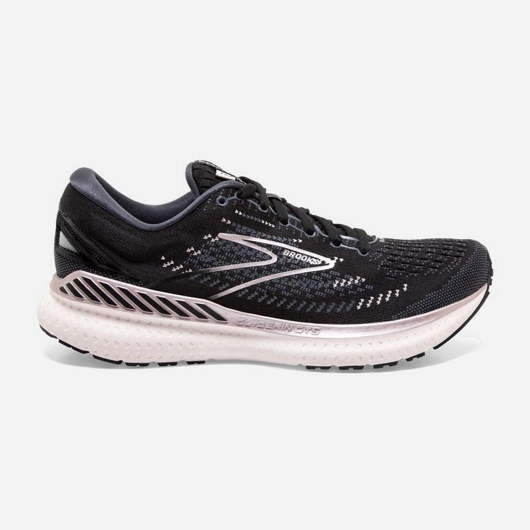 Brooks Glycerin Gts 19 Max Cushion - Zapatillas Running Asfalto Mujer - Negras / Metal / Rosas (KZ41